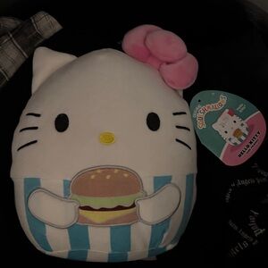 Hello Kitty squishmellow Plush with Pink Bow and Blue Stripes brand new